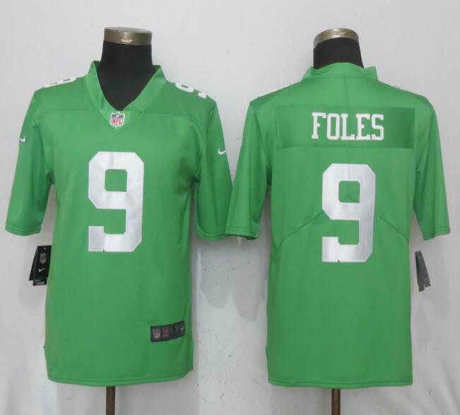 Men Philadelphia Eagles #9 Foles Wentz Green Vapor Untouchable Nike Limited NFL Jerseys
